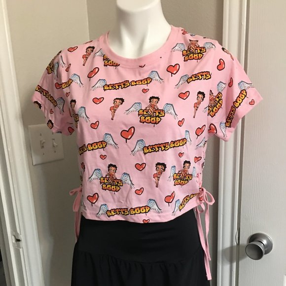 Betty Boop Tops - CLEARANCE SALE Betty Boop  T shirt Junior Angel Crop Top New - Small  Har1Box